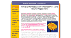 Desktop Screenshot of bioidenticalprogesterone.info