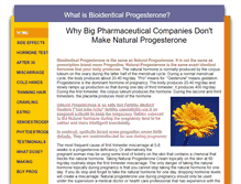 Tablet Screenshot of bioidenticalprogesterone.info